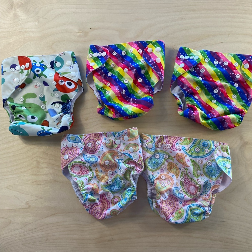 Colorful Kids Reusable Diaper Set